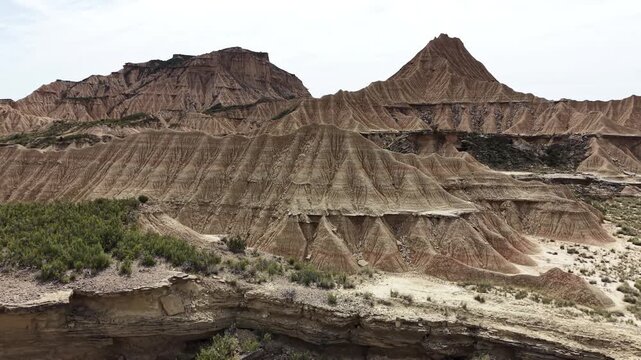 Aerial 4K Drone Footage of Banderas Reales Cliffs, Navarra, Spain