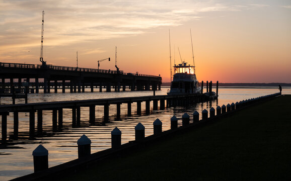 Sunset on Chincoteague Island, Virginia USA