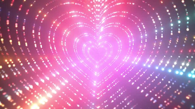Red hearts animation background. Valentines day, wedding, birthday effect. Motion element decoration. valentines day heart trail shiny glittering hearts and stars on green background animation,