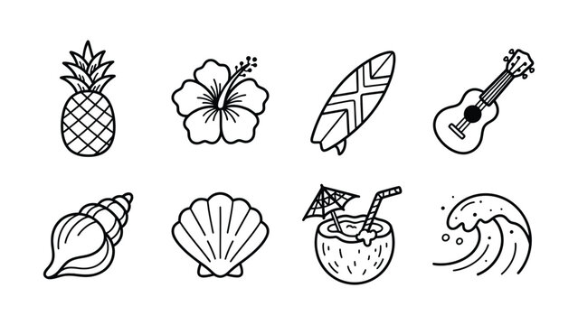 Fruit Set Doodle Sketch Vector Illustration