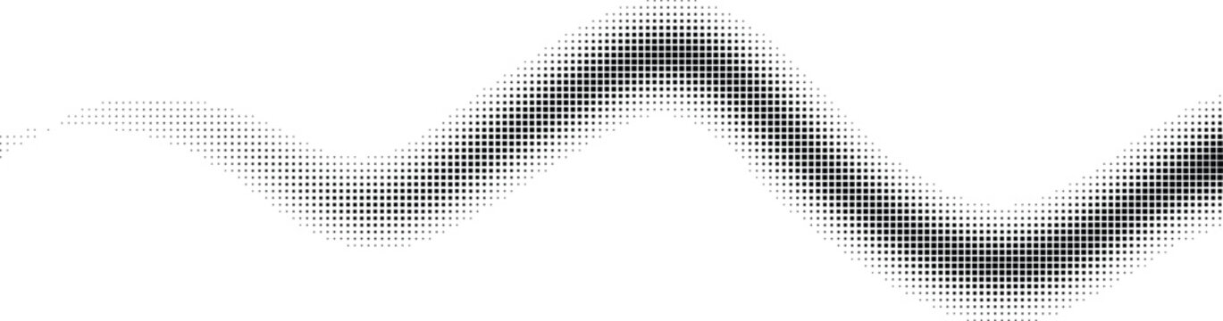 Abstract dotted line pattern with smooth wavy transparent background design