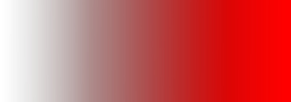 Smooth linear gradient transitioning horizontally from pure white to a vibrant deep red hue