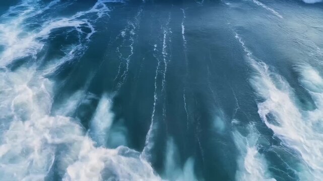 Highly detailed micro foam patterns on waves