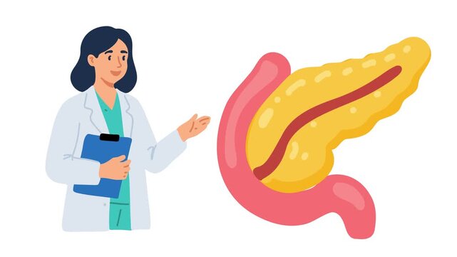 Animation of doctor with pancreas