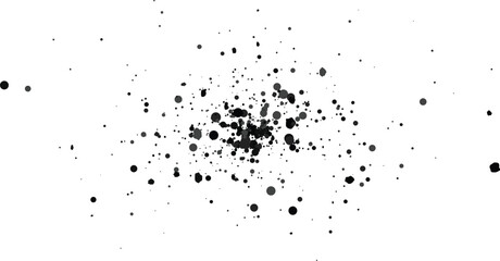 Fototapeta premium Ink Splatter Explosion on White Background with Macro Detail and Selective Focus for Graphic Design Concepts