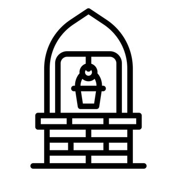 zamzam line icon vector illustration isolated on white background
