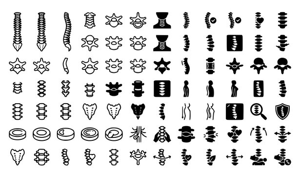 Abstract Twisted Ribbon Icon Set with DNA Helix Star Heart and Shield Pattern Shapes for Decorative Design
