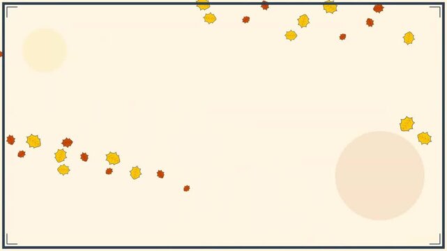Happy Thanksgiving Animation with Fall Leaves