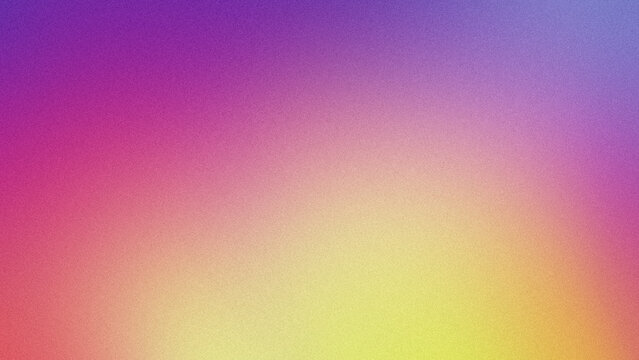 Abstract vibrant gradient background featuring smooth color transitions with subtle grainy texture with transition vibrant purple texture soft aesthetic yellow colors layered