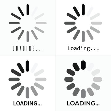 Loading icon progress indicator set