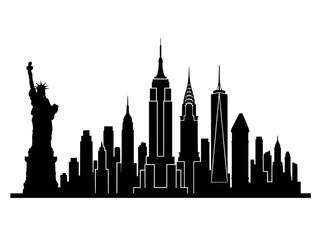 Fototapeta premium silhouette of the city