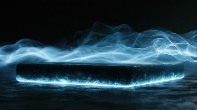 Wave of light transitions from dark to bright, representing renewal over an old device during a firmware update process.