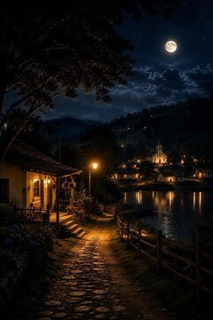 Paisagem Noturna nost&aacute;lgica