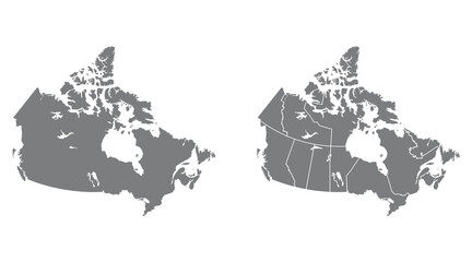 Obraz premium vector illustration of the Canada map