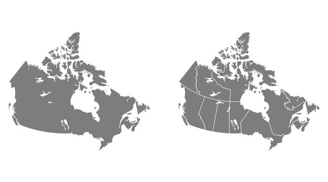 vector illustration of the Canada map