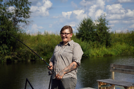 concentrated fisherman