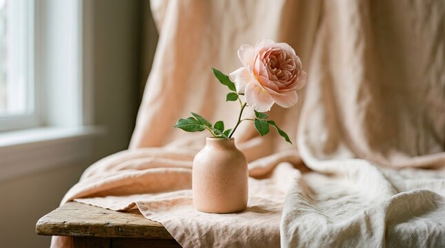 rose petals in a vase