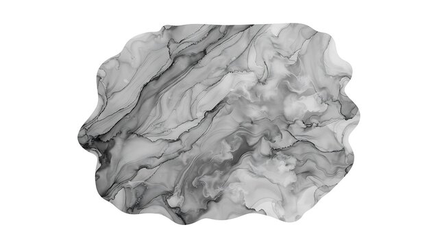 Monochrome abstract alcohol ink texture in black and white with organic flowing shapes