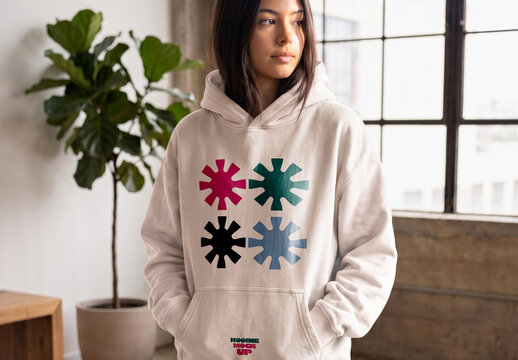 Hoodie Mockup on Model