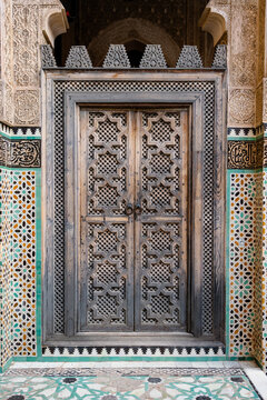 An ancient Moroccan wooden door