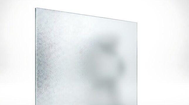 Textured frosted glass panel against white background.