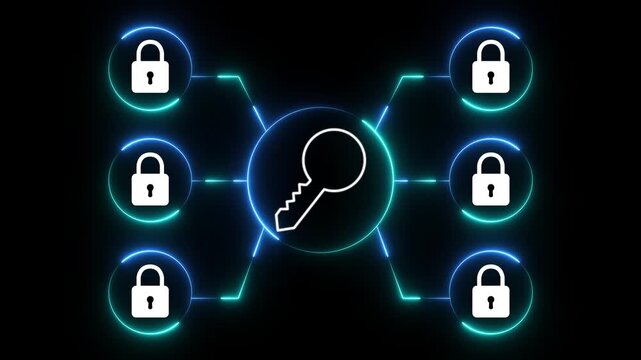 Passkeys and secure password less authentication technologies concept on the transparent background. Motion graphics. animation