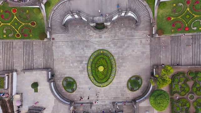 Top-Down View of Santuario do Bom Jesus do Monte, Braga, Portugal