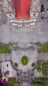 Top-Down View of Santuario do Bom Jesus do Monte, Braga, Portugal
