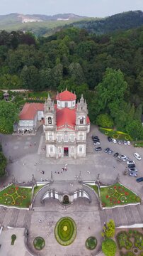 Aerial View of Santuario do Bom Jesus do Monte, Braga, Portugal