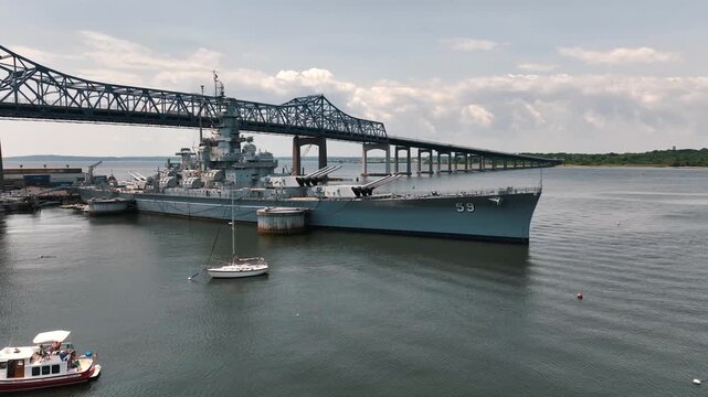 A film about an American battleship that saw service in various wars around the world and is now a museum.
