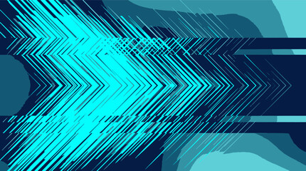 Obraz premium Abstract glitch background with cyan digital distortion, futuristic techno wave vector, neon blue geometric noise pattern for gaming and music