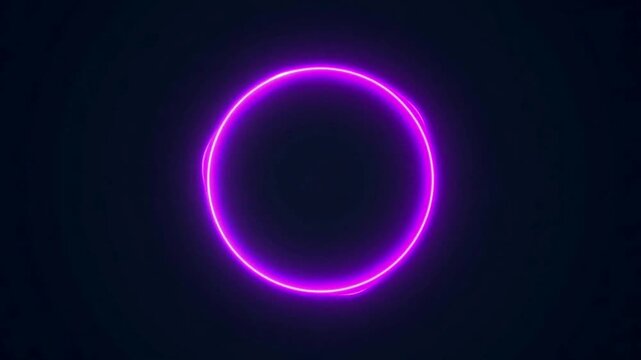 neon purple ring glows against a dark background