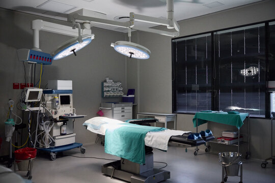 Medical Surgery Room With Equipment and Tools
