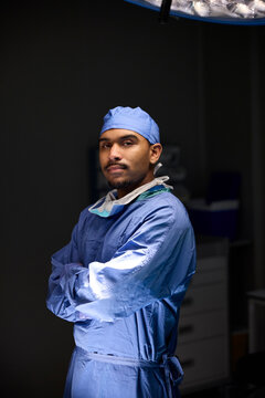 Surgeon Stands Confidently in Operating Room