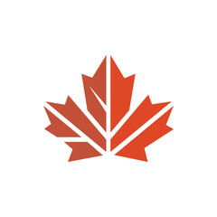 Fototapeta premium Minimal Maple Tree Logo Vector, Abstract Modern Nature Brand Identity Design