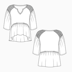 Women's Trims details with fashion top and variant styles © brumous.ig