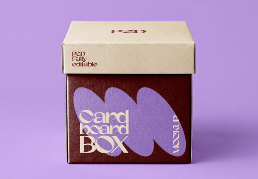 Cardboard Box Packaging Mockup