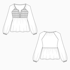 Women's Trims details with fashion top and variant styles © brumous.ig