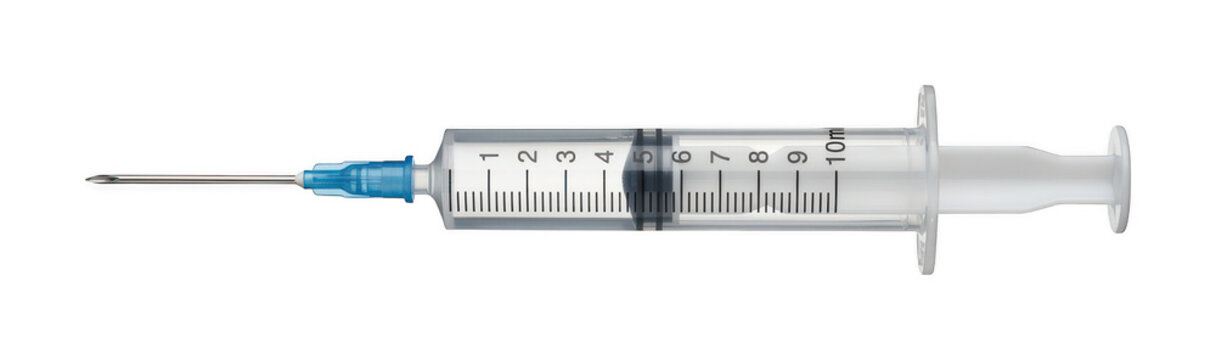 Sterile medical syringe png Plastic disposable syringe cutout Clinical hypodermic syringe png isolated transparent background image