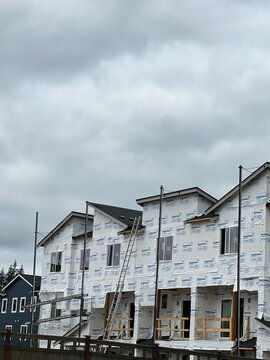 Seattle, WA, USA
July 23, 2026
Weather wrap on a new construction