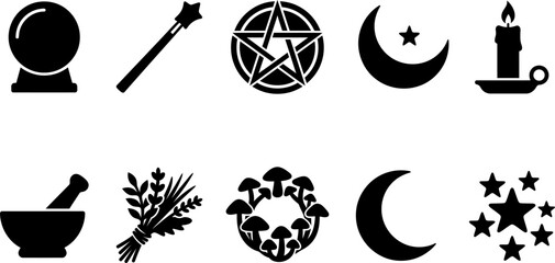 witchcraft occult magic symbols icons © MdRakibul