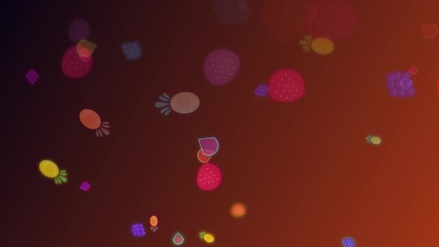Colorful Mixed Fruits Floating Against a Soft Gradient Background