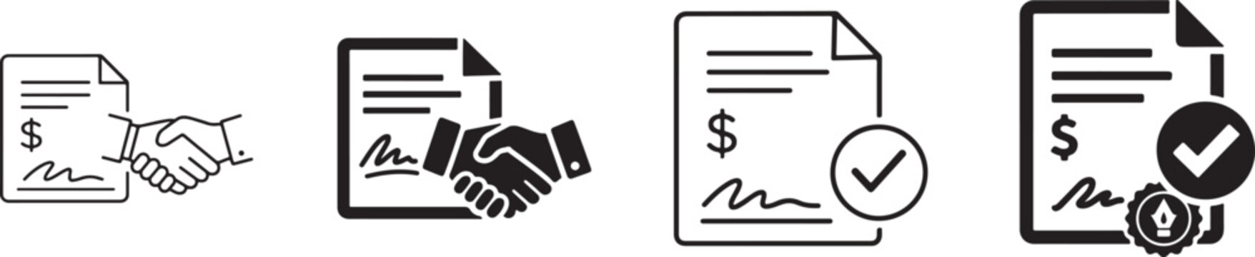 Procurement and Sourcing Solid and Line Icon Set for Purchasing Vendor Supply Chain Vector Collection.