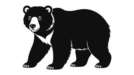 Naklejka premium Black bear vector illustration isolated on white background