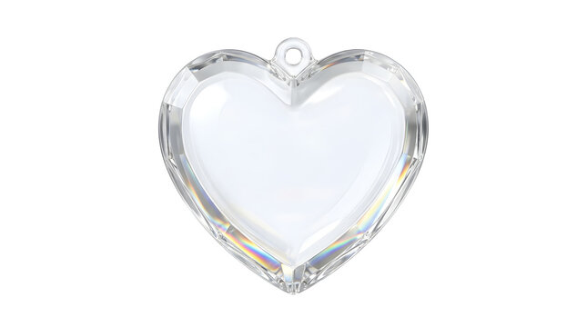 Elegant Clear Glass Heart Charm for Jewelry and Romantic Design