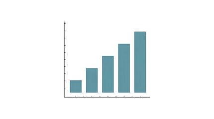 Fototapeta premium Bar chart icon displaying rising financial growth trend with business, analysis