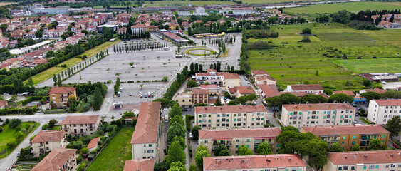 Obraz premium Amazing aerial view of Pisa, famous town of Tuscany