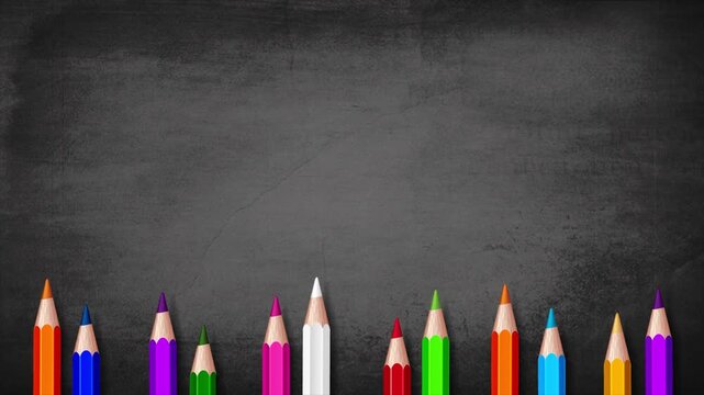 Back to School Animated Background, Colorful Education Motion Graphics with School Supplies Loop