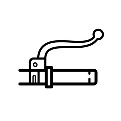 Fototapeta premium Bicycle handlebar grip vector icon
