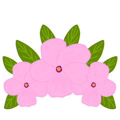 Fototapeta premium Bunch of Pink Flowers With Leaves